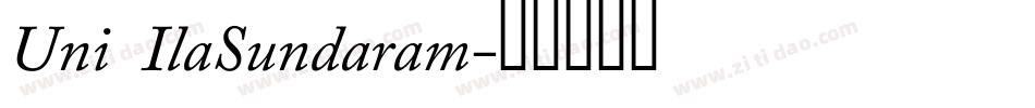 Uni IlaSundaram字体转换